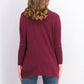 Suéter túnica feminino com costura frontal Style &amp; Co, tamanho médio, roxo