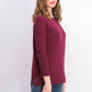 Suéter túnica feminino com costura frontal Style &amp; Co, tamanho médio, roxo