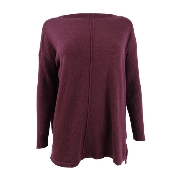 Suéter túnica feminino com costura frontal estilo &amp; co, roxo, tamanho extragrande