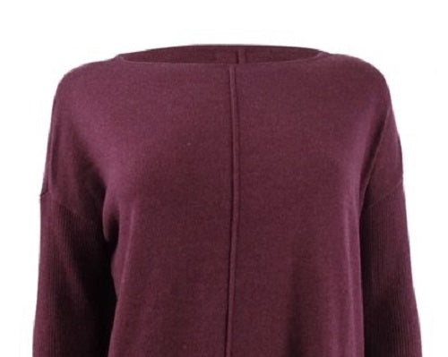 Suéter túnica feminino com costura frontal estilo &amp; co, roxo, tamanho extragrande