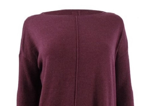 Suéter túnica feminino com costura frontal Style &amp; Co, tamanho médio, roxo, tamanho extrapequeno