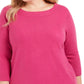 Karen Scott Suéter Feminino Gola Bateau Manga Longa Rosa Tamanho XS