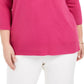 Karen Scott Suéter Feminino Gola Bateau Manga Longa Rosa Tamanho XS