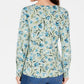Blusa feminina Karen Scott Audra Oasis com decote redondo, verde, tamanho extragrande