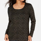 Karen Scott Top Medalhão Shimmer Feminino Preto Tamanho Grande