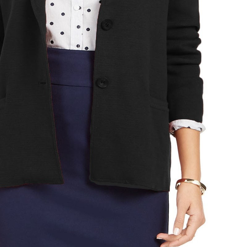 Jaqueta Blazer Feminina Charter Club Preta Tamanho P