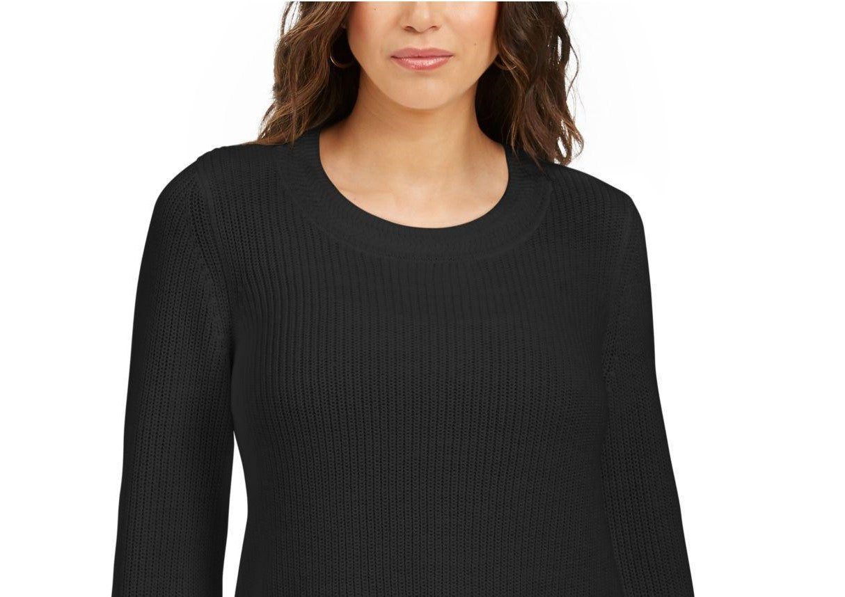 Suéter pulôver feminino estilo &amp; co, preto, tamanho grande