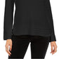 Suéter pulôver feminino estilo &amp; co, preto, tamanho grande
