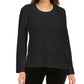 Suéter pulôver feminino de malha estilo boxy, preto, tamanho extrapequeno