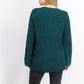 Suéter pulôver feminino estilo boxy knit verde tamanho extragrande