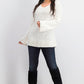 Suéter pulôver feminino estilo boxy knit branco tamanho médio