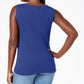 Karen Scott Regata Feminina Petite de Algodão com Tachas Azul Escuro Tamanho Petit