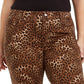 Calça jeans feminina Charter Club Plus Lexington com estampa animal, marrom, tamanho 20W