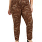 Calça jeans feminina Charter Club Plus Lexington com estampa animal, marrom, tamanho 16W