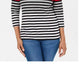 Blusa listrada com blocos de cores Karen Scott feminina, vermelha, tamanho pequeno e pequeno