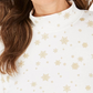 Karen Scott Blusa feminina Snowy Glory com gola alta, branca, tamanho extragrande