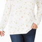 Karen Scott Blusa feminina Snowy Glory com gola alta, branca, tamanho extragrande