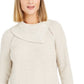 Suéter feminino de malha Pointelle da Style &amp; Co, bege, tamanho grande