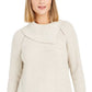 Suéter feminino de malha Pointelle Style &amp; Co, bege, tamanho pequeno