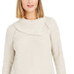 Suéter feminino de malha Pointelle Style &amp; Co, bege, tamanho extra grande