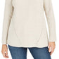 Suéter feminino de malha Pointelle Style &amp; Co, bege, tamanho extra grande