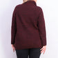 Suéter feminino de malha Pointelle Style &amp; Co, vermelho escuro, tamanho pequeno