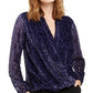 Blusa Alfani Feminina Velvet Burnout Roxa Tamanho Pequeno Médio