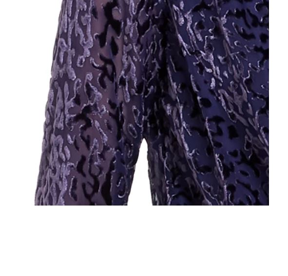 Blusa Alfani Feminina Velvet Burnout Roxa Tamanho Pequeno Médio