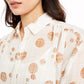 Blusa estampada feminina Alfani, branca, tamanho XX-G