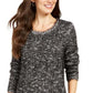 Suéter texturizado de cílios feminino Style &amp; Co, preto, tamanho médio