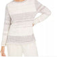 Suéter Feminino em Chenille com Tintura Espacial, Estilo &amp; Co, Branco, Tamanho Médio