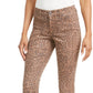 Calça jeans skinny feminina Curvy Fit com estampa estilo &amp; Co, vermelha, tamanho 6