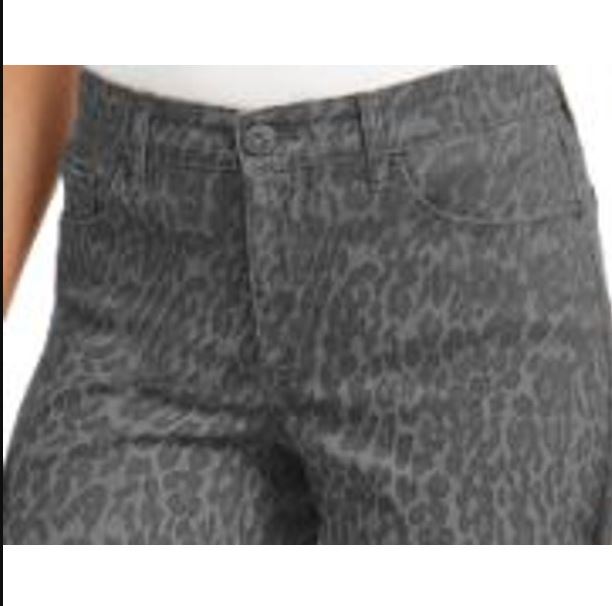 Calça jeans skinny estampada feminina Style &amp; Co Curvy Fit cinza tamanho 8