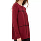Suéter Alfani Feminino com Estampa de Grade Vermelho Tamanho XXG