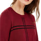 Suéter Alfani Feminino com Estampa de Grade Vermelho Tamanho XXG