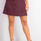 Minissaia de tweed feminina Maison Jules, rosa, tamanho 12