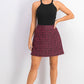 Minissaia de tweed feminina Maison Jules, rosa, tamanho 12
