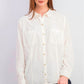 Camisa feminina de veludo cotelê sólida Charter Club, branca, tamanho grande