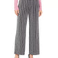 Calça feminina texturizada metálica JM Collection, preta, tamanho XX-G