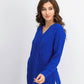 Karen Scott Suéter Feminino Basket Stitch Azul Brilhante Tamanho XS