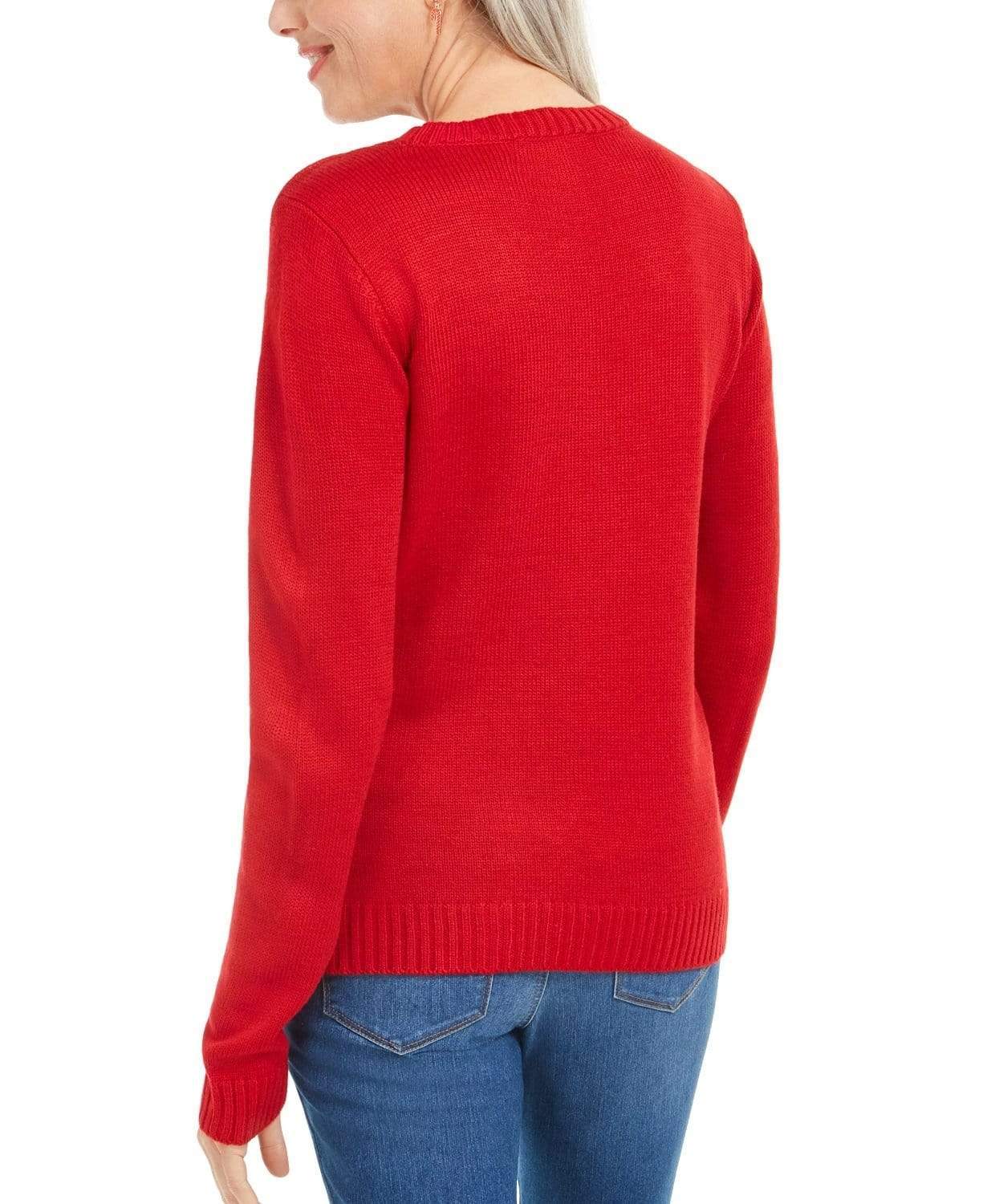 Karen Scott Suéter Feminino Midnight Presents Vermelho Tamanho Pequeno Médio