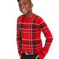 Charter Club Big Boy's Plaid Family Sweater Vermelho Tamanho Grande