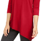 Top Alfani Feminino Petite Assimétrico com Recorte Vermelho Tamanho Médio
