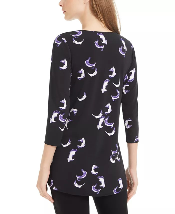 Top Alfani Feminino Petite com Acabamento em Ferragens Roxo Tamanho Médio