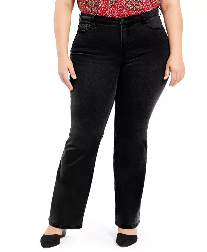 Jeans feminino Power Sculpt Bootcut da Style &amp; Co, preto, tamanho pequeno