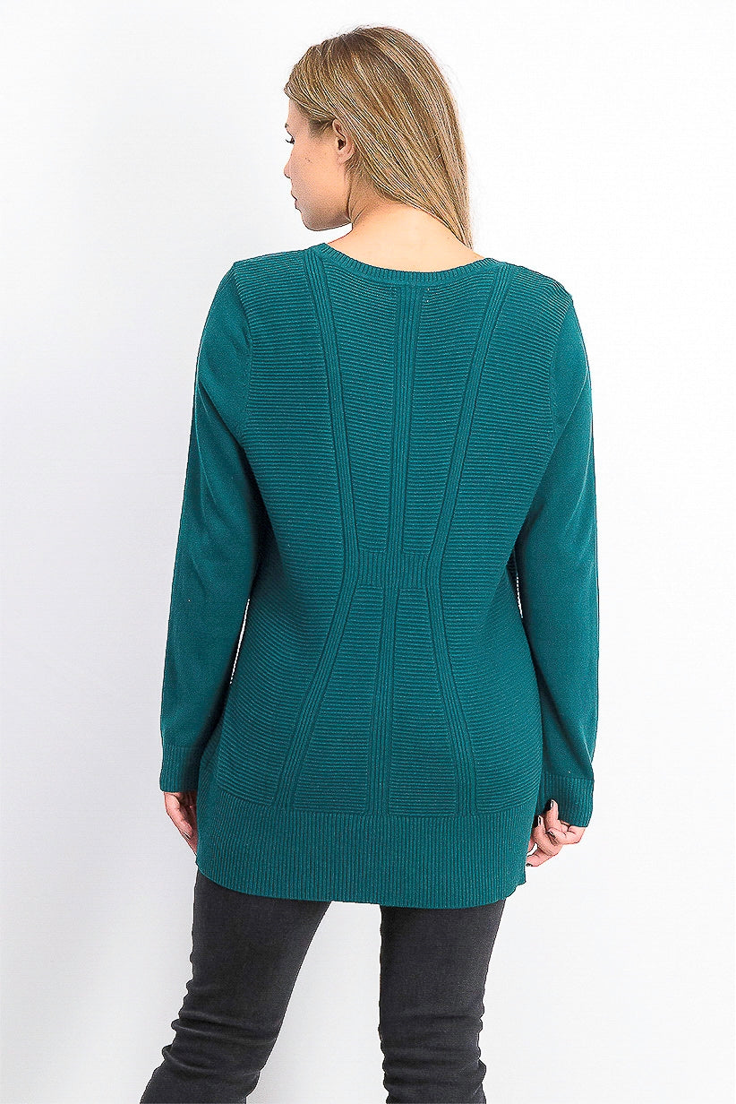 Suéter feminino estilo &amp; co com pontos mistos, verde, tamanho extra grande