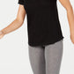 Camiseta feminina Ideology com costas em malha, preta, tamanho grande