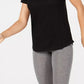 Camiseta feminina Ideology com costas em malha, preta, tamanho pequeno