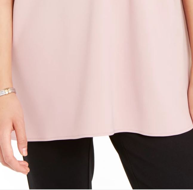 Túnica feminina Alfani com manga curta rosa tamanho pequeno