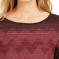 Suéter feminino com ombros caídos e costura metálica JM Collection, roxo, tamanho grande